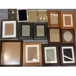 Fifteen photo frames - largest 36 x 32cm and smallest 17 x 12cm (saleroom location: Y05 floor)