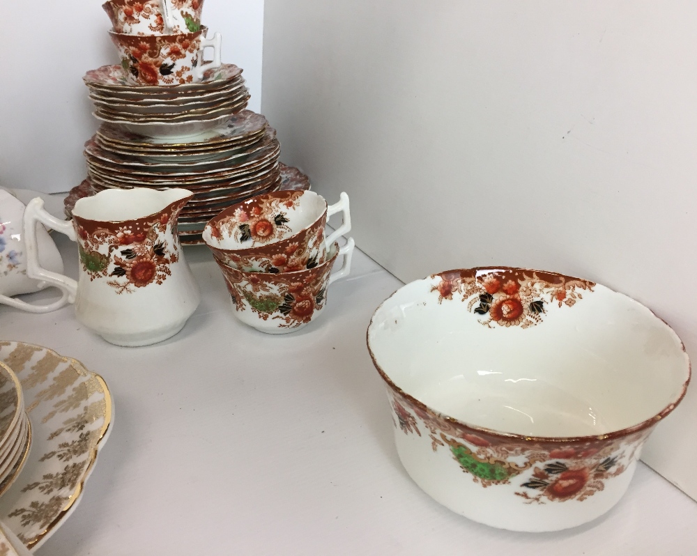 Seventy one items including twenty nine pieces of Wellington China brown floral decorated tea - Image 5 of 5