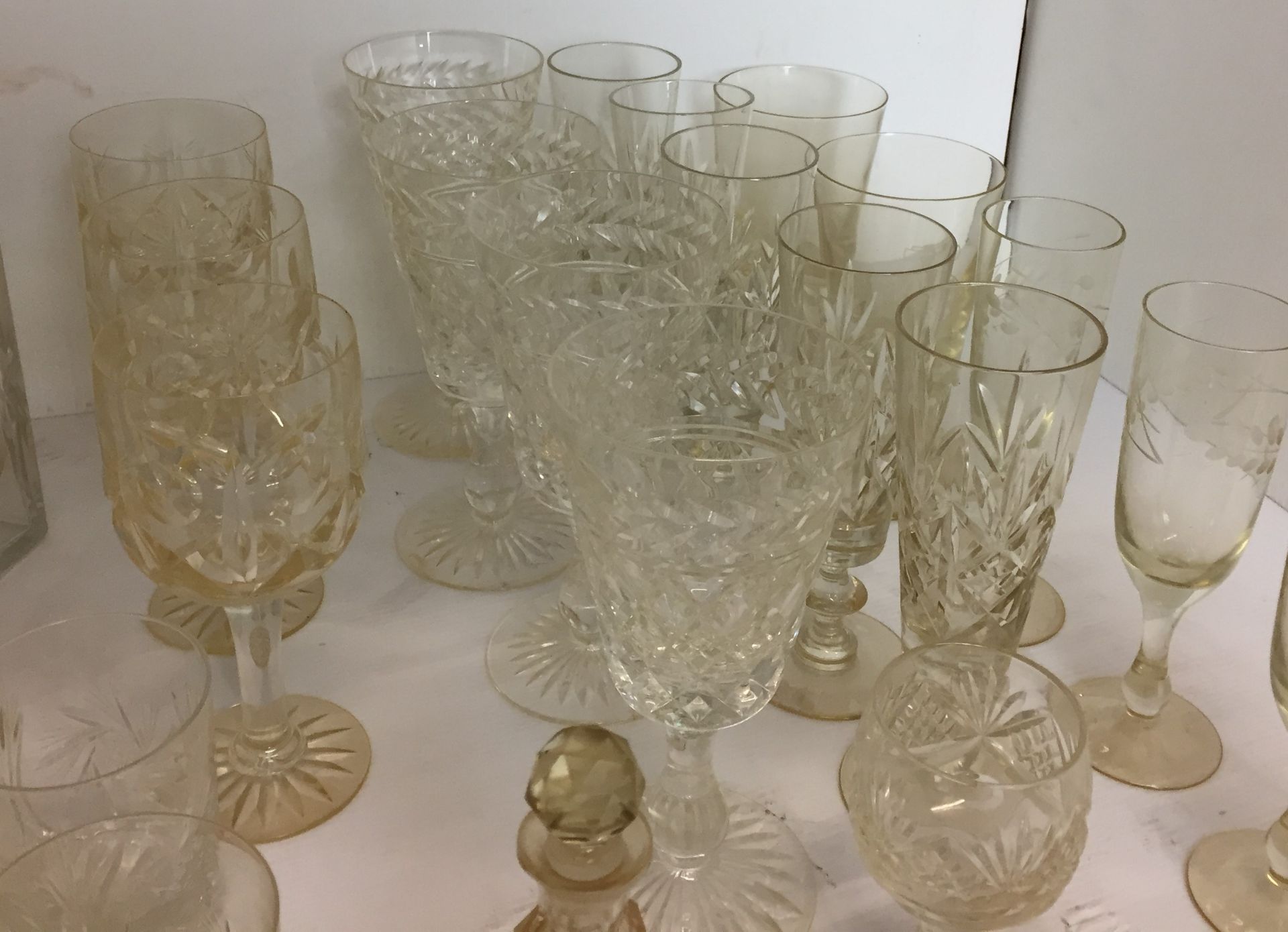 Thirty six pieces of glassware including decanter and set of six whiskey glasses, - Image 4 of 4