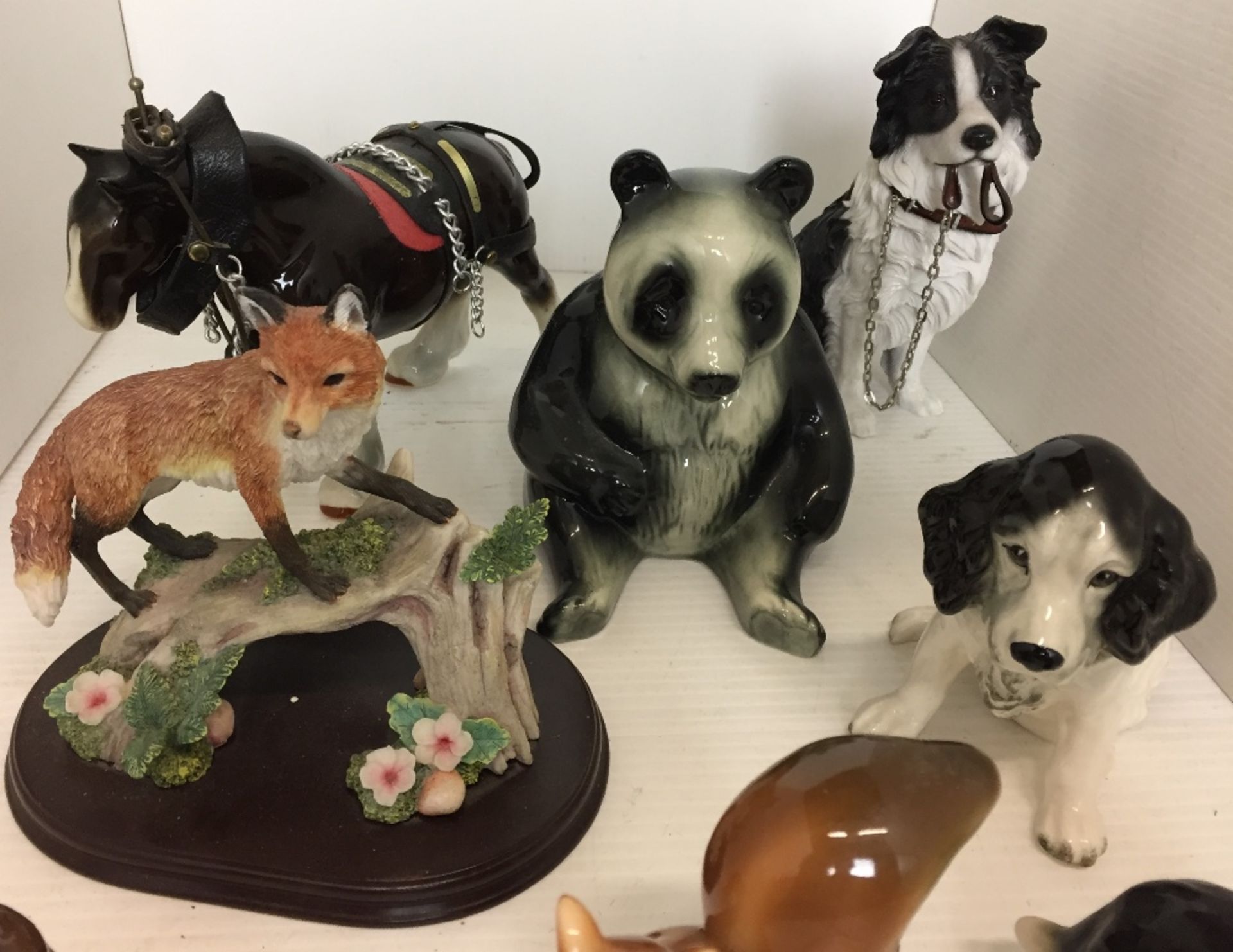 Eight items including a seated Leonardo Collection Border Collie 17cm high, - Image 3 of 4