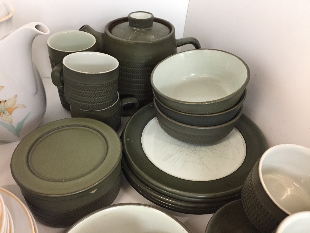 Sixty one items including thirty four pieces of Denby Camelot dark green (repair to teapot lid, - Image 2 of 5