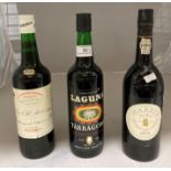 Three various bottles - Rutherford and Miles LDA Madeira Fine Old Malmsey,