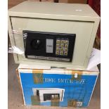 Electronic Digital Safe (locked) with box and instructions 35 x 25 x 24cm high (saleroom location: