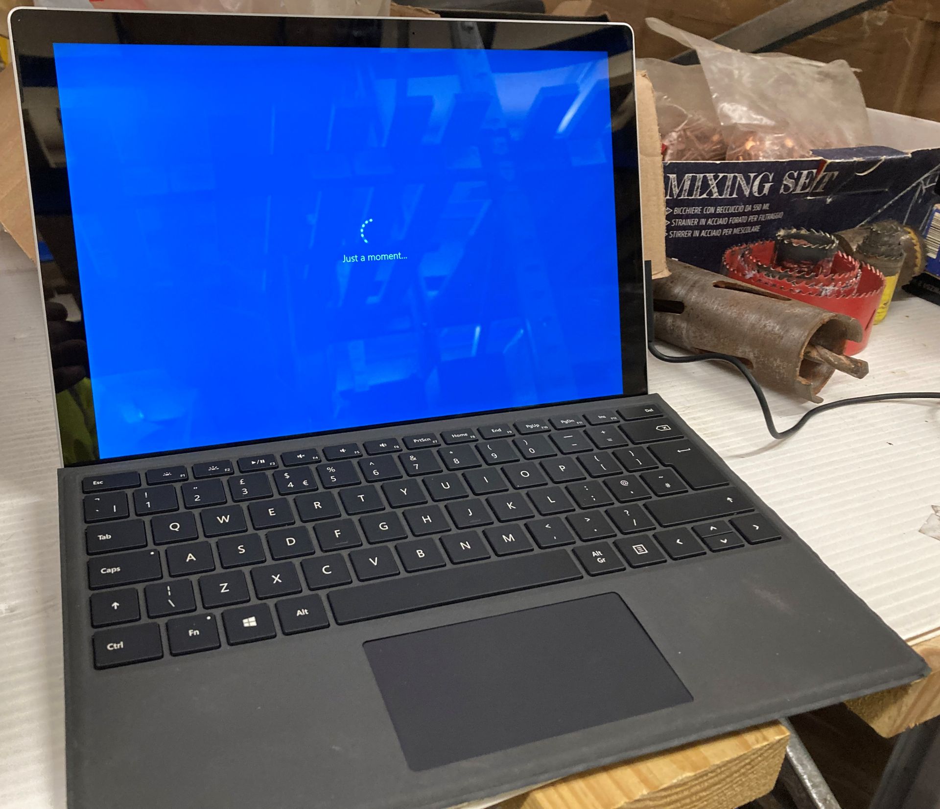 Surface Pro - 128GB with keyboard no charger (Saleroom location: F08)