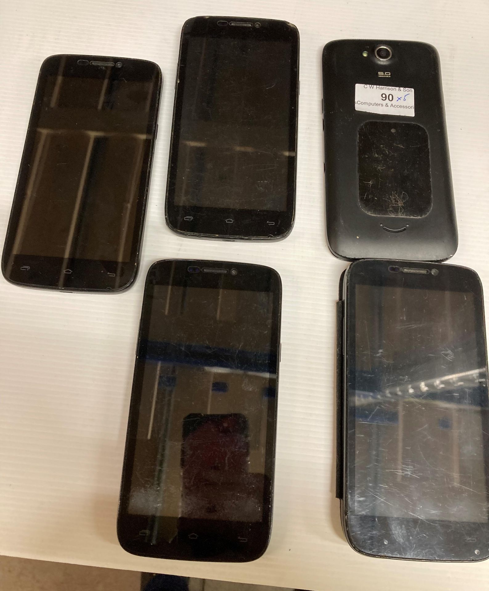 5 x Kazam 5MP Mobile Phones no chargers (Saleroom location: G11)