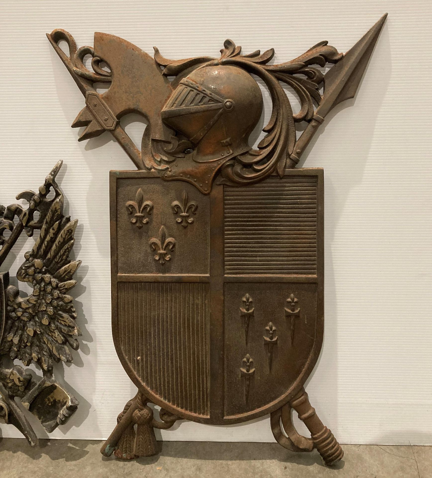 Two Model cast metal coat of arms of Harry Banks B.W.S. - Image 2 of 4