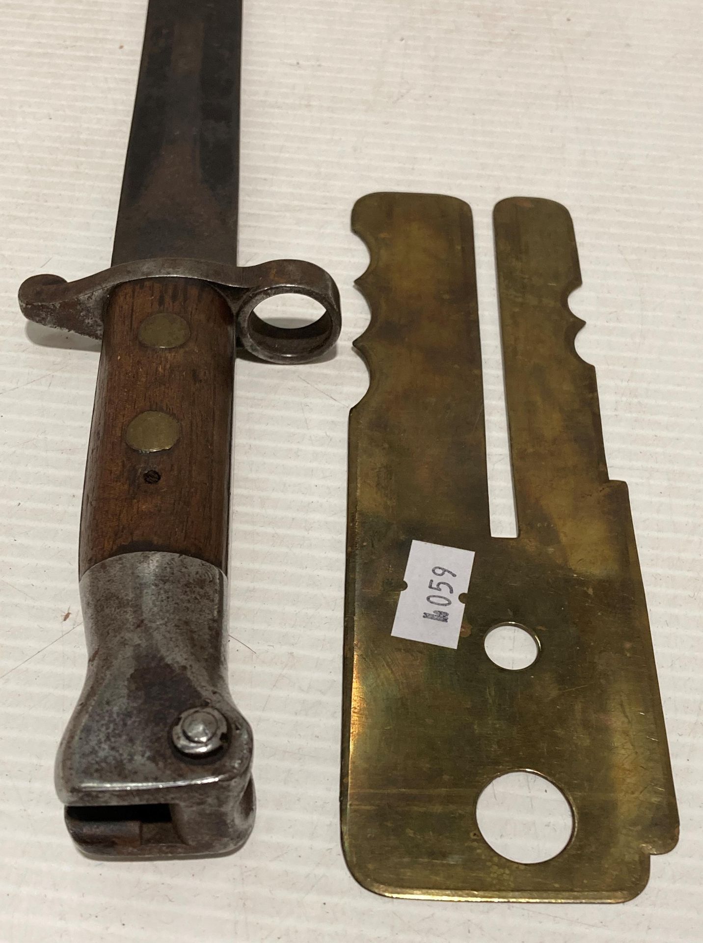 A late 19th Century Lee Metford military bayonet with markings, approximately 41cm long, - Image 6 of 6