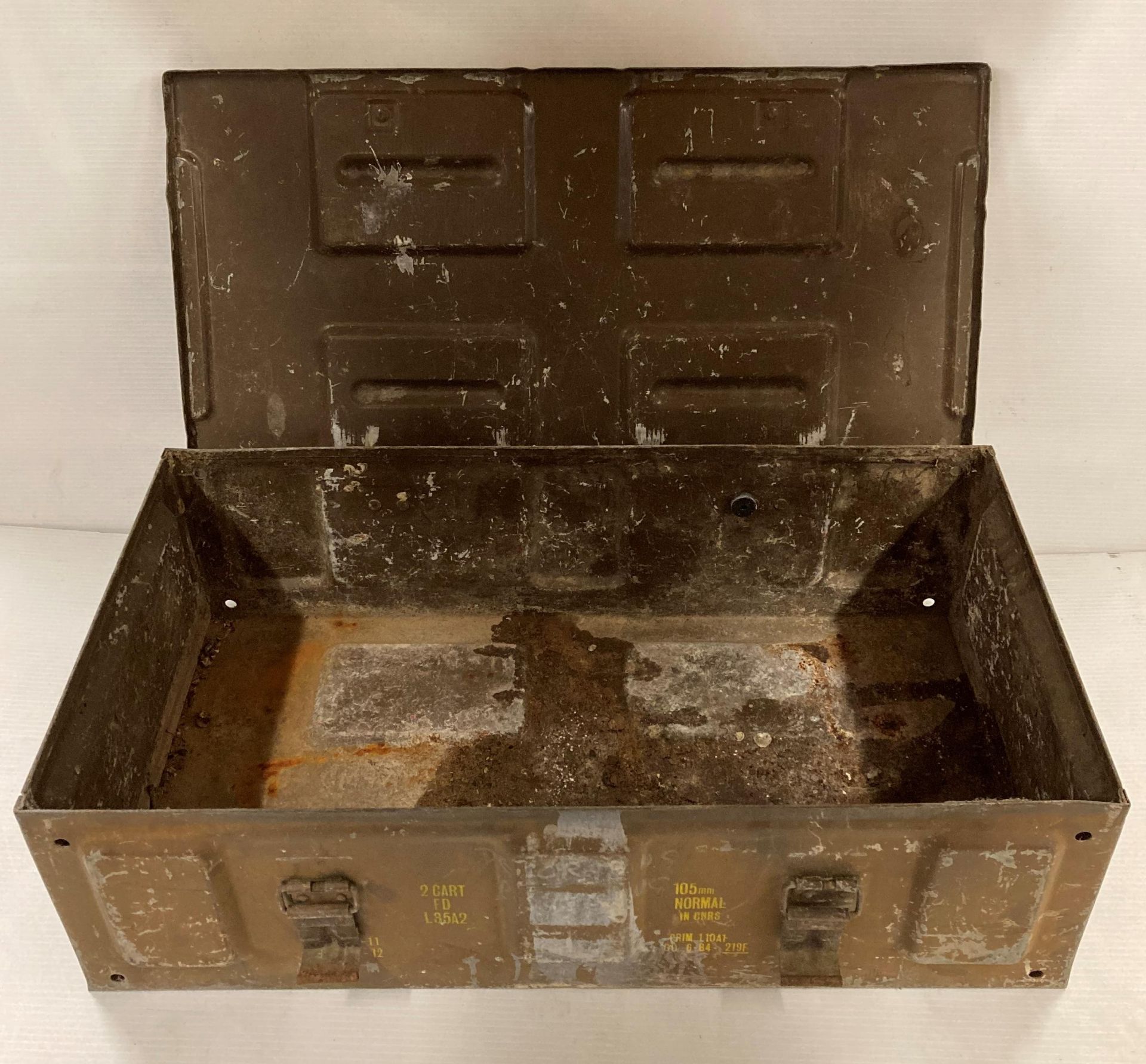 Metal ammunition box 66 x 33 x 22cm high (saleroom location: L05) - Image 2 of 3