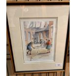 MARGARET CLARKSON framed limited edition print 'Whips and Tops' signed in pencil with personal