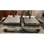 Lincat stainless steel twin flat bed and ribbed contact grill (no test,
