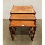 G Plan teak nest of three tables - main table-top faded (saleroom location: kit)