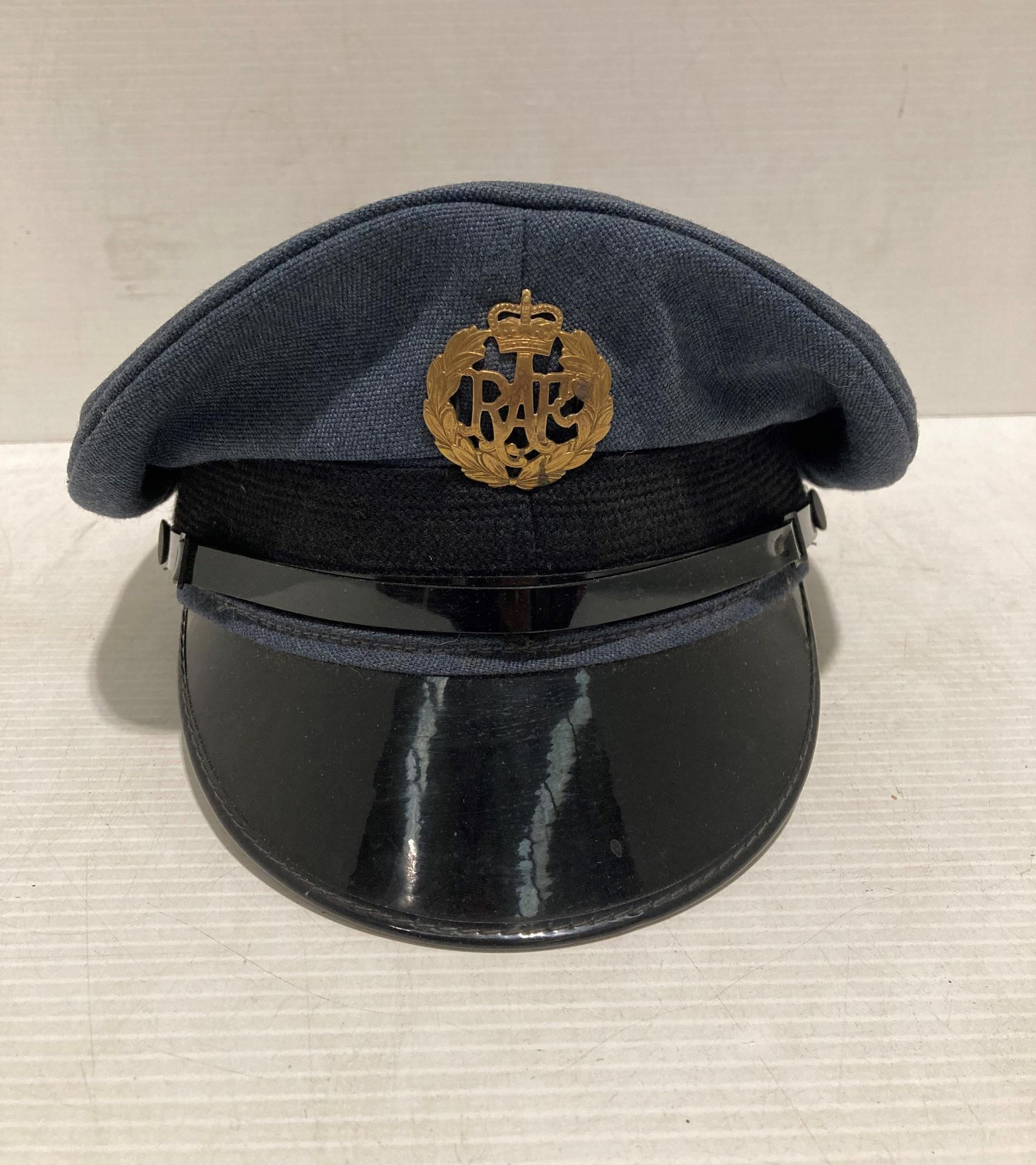 RAF cap size 55 tower uniform headdress CT38-461 (saleroom location: S1 QA02)
