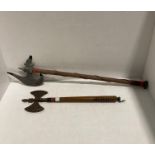 Two decorative reproduction axes,