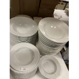 Quantity of large and medium serving bowls by Royal Genware and Porcelite (saleroom location: F06)