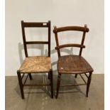Two assorted bedroom chairs (saleroom location: kit)