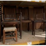 An oak framed dining armchair and two matching chairs (3) (saleroom location: MA)