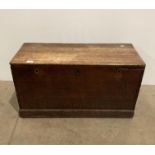 Oak chest with hinged top,