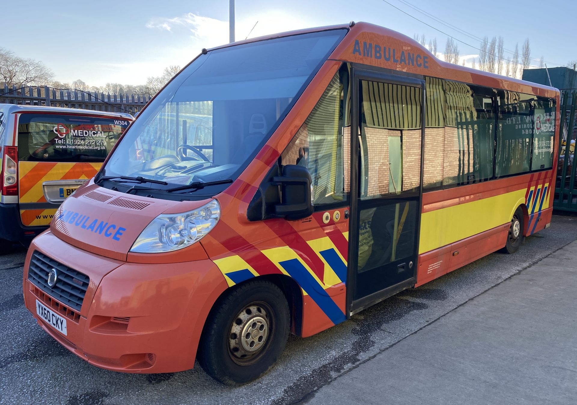 FIAT DUCATO VAN WITH BACK WINDOWS LIVERIED UP AS AN AMBULANCE - Diesel - Orange. - Image 2 of 23