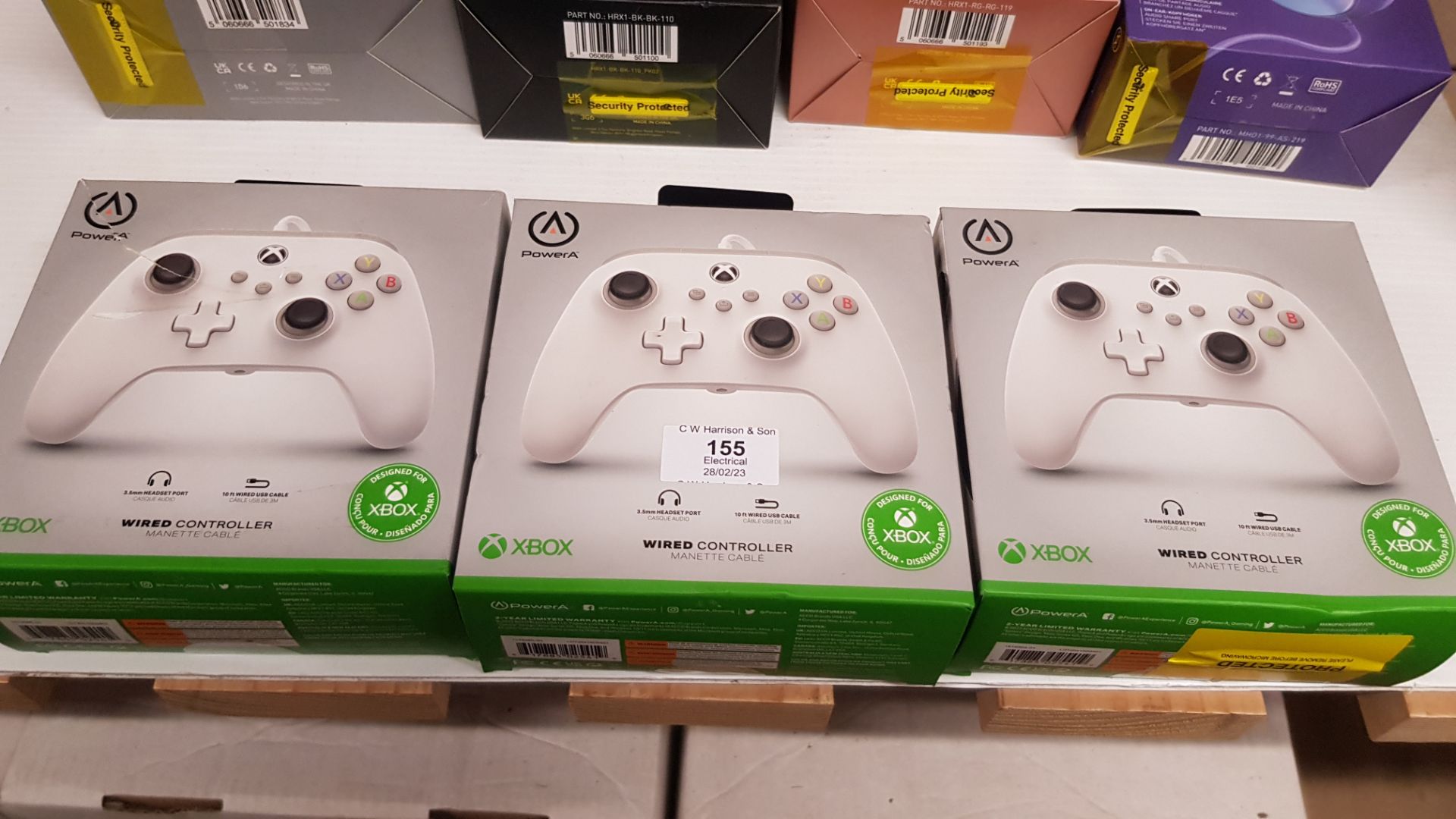 3x Power A Xbox Wired Controller White RRP £25 Each. (Saleroom Location: Upstairs X07). - Image 3 of 3