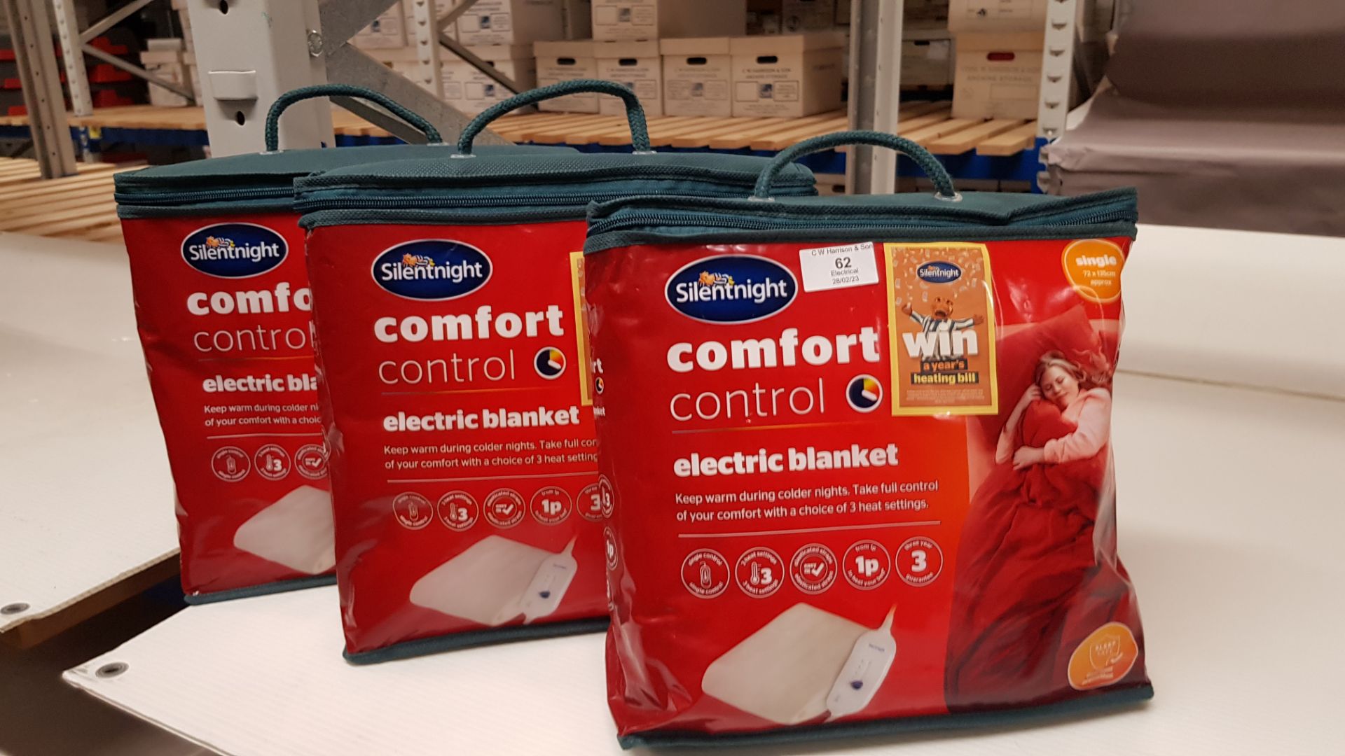 3x Silentnight Comfort Control Electric Blanket Single. RRP £45 Each. - Image 2 of 3