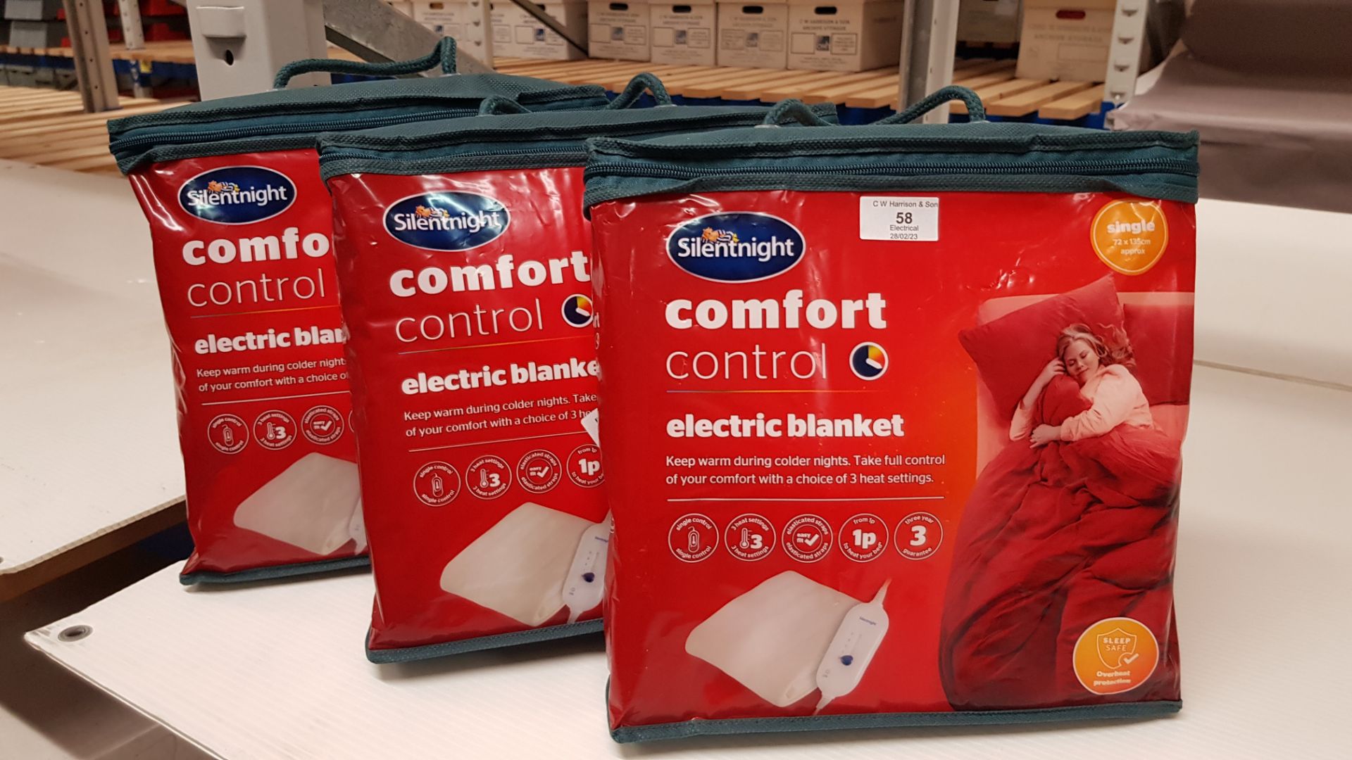 3x Silentnight Comfort Control Electric Blanket Single. RRP £45 Each. - Image 2 of 3