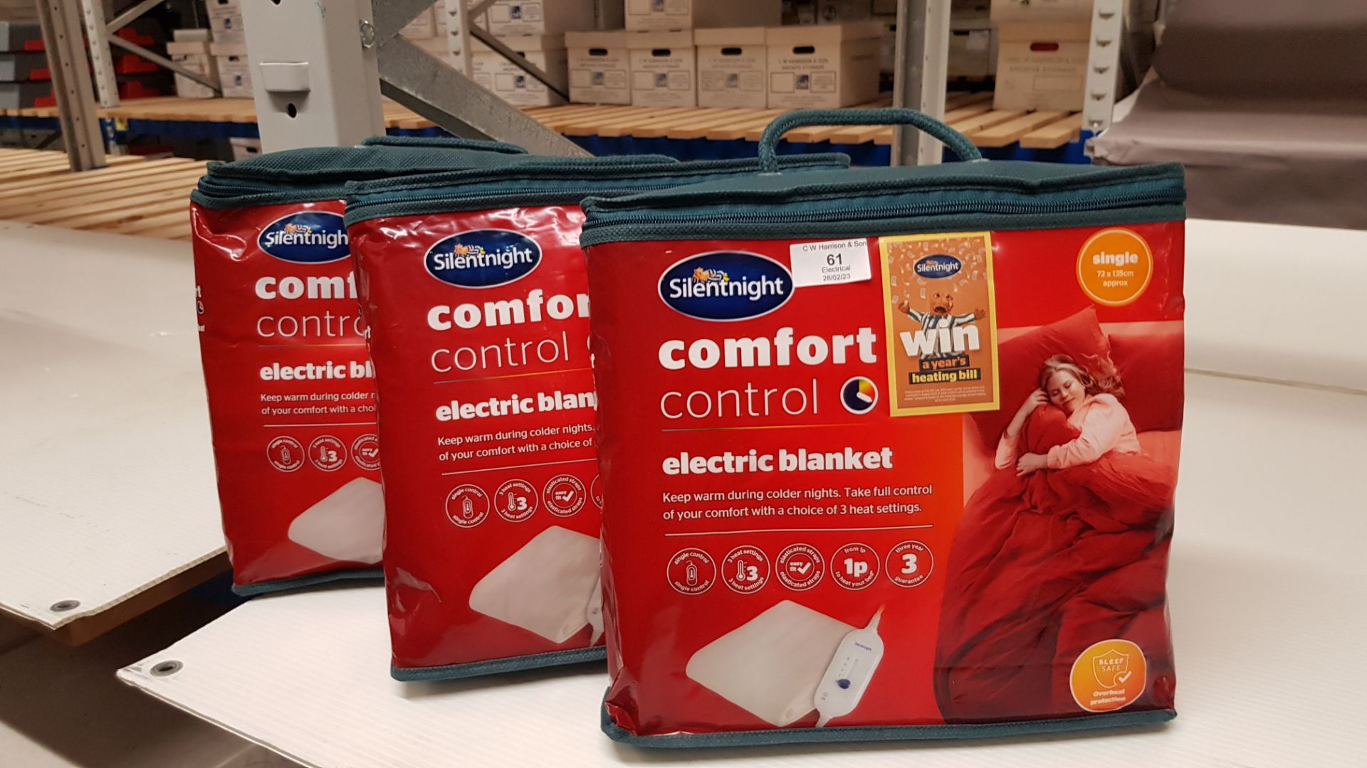 3x Silentnight Comfort Control Electric Blanket Single. RRP £45 Each. - Image 2 of 3