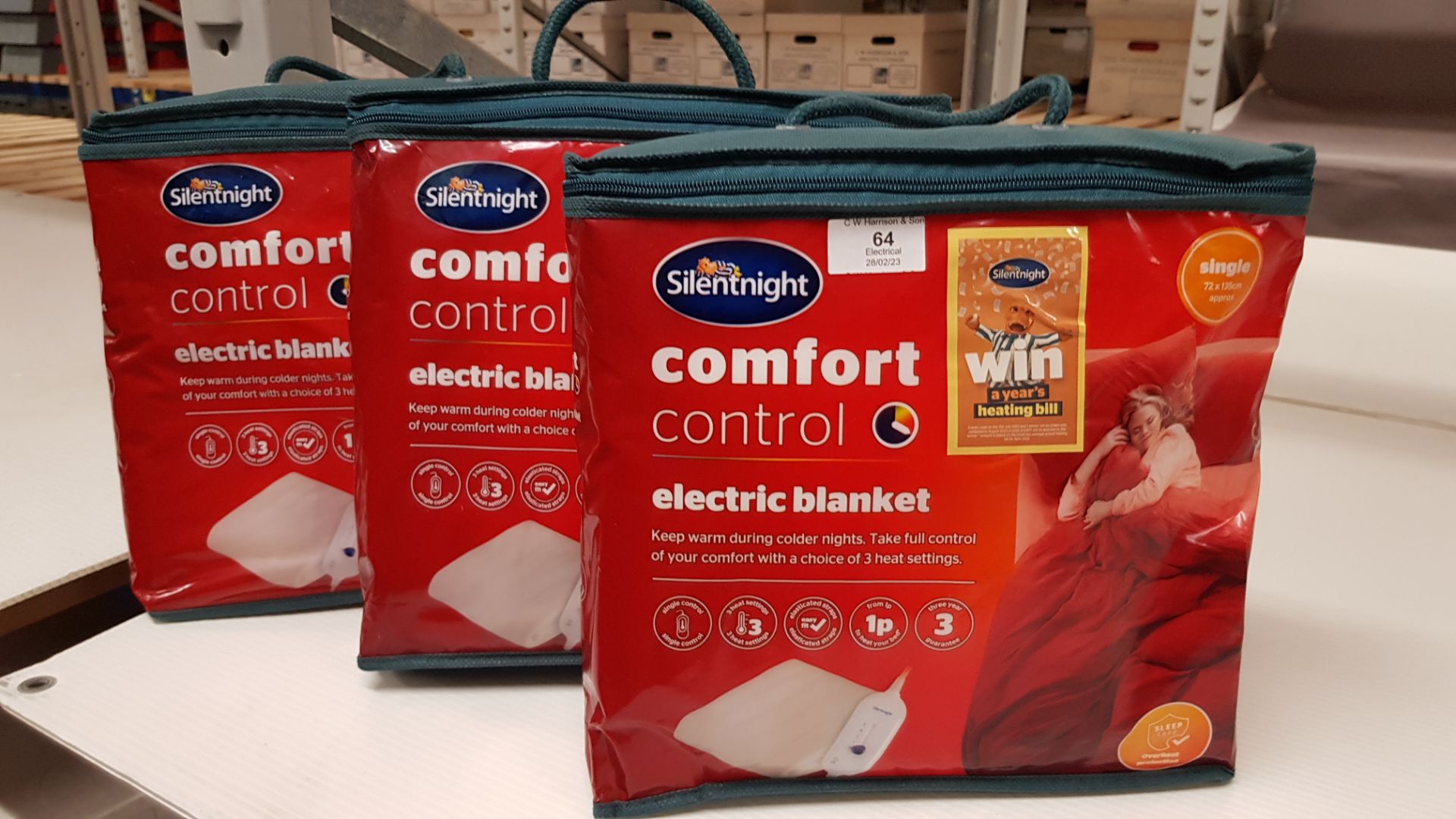 3x Silentnight Comfort Control Electric Blanket Single. RRP £45 Each. - Image 2 of 2