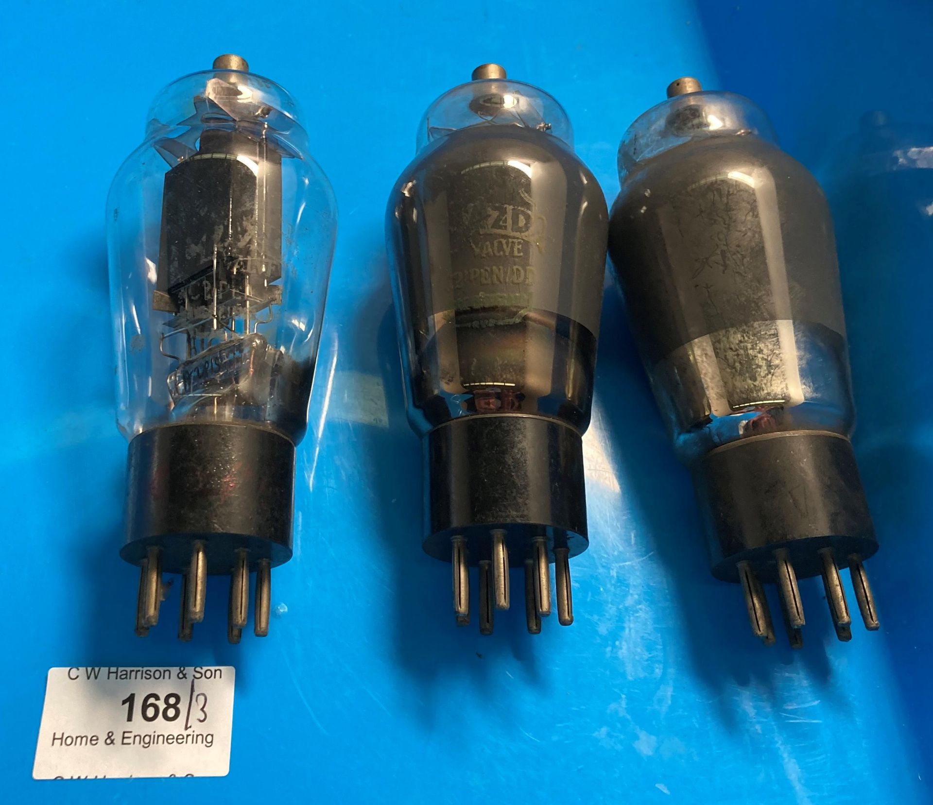 Three Mazda AC2/PEN/DD radio valves (Saleroom location: S3 Counter)