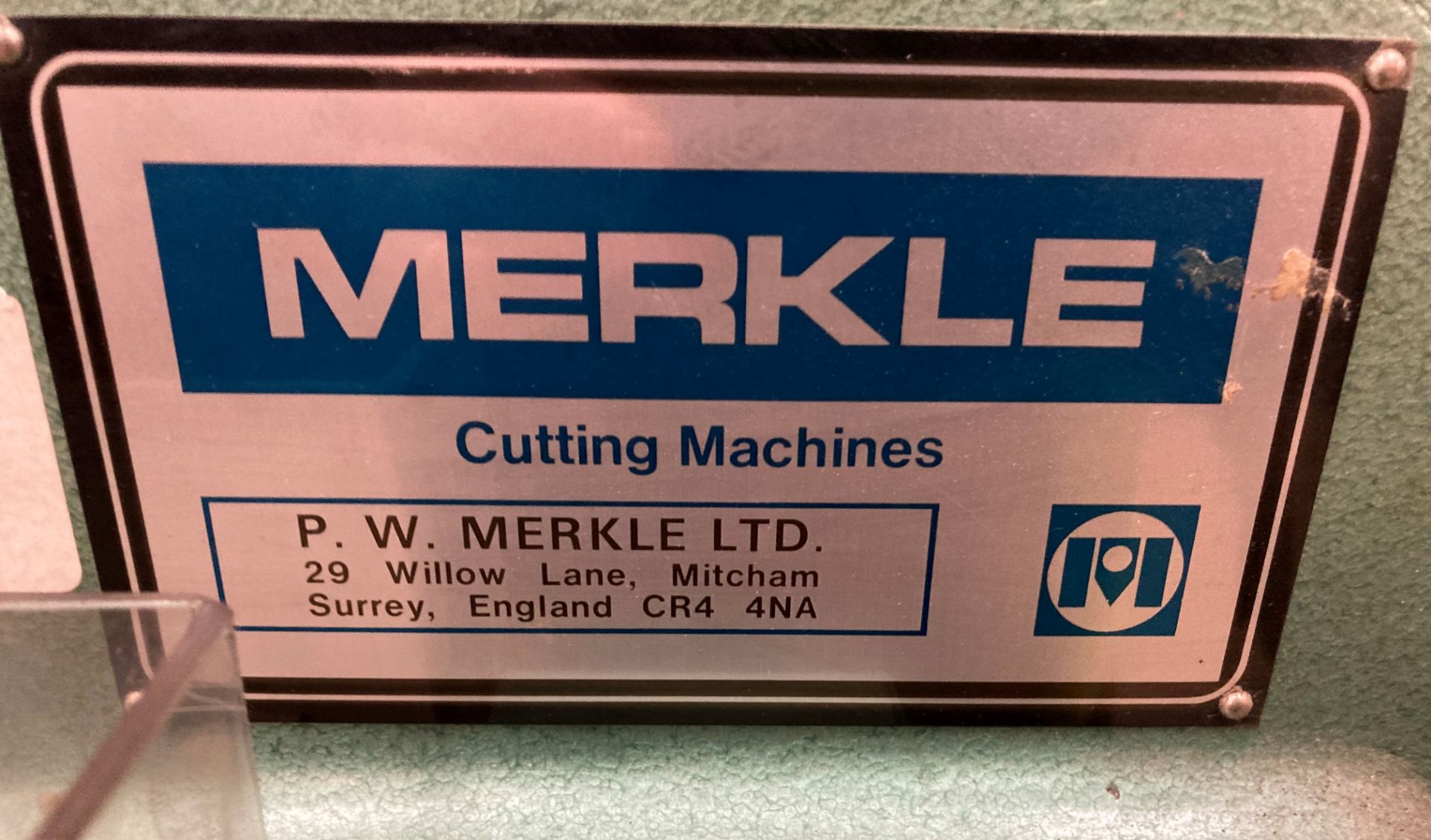 Merkle cutting machine 240v (cutting bed size 17") (machine size 107 x 118cm high) (saleroom - Image 6 of 15