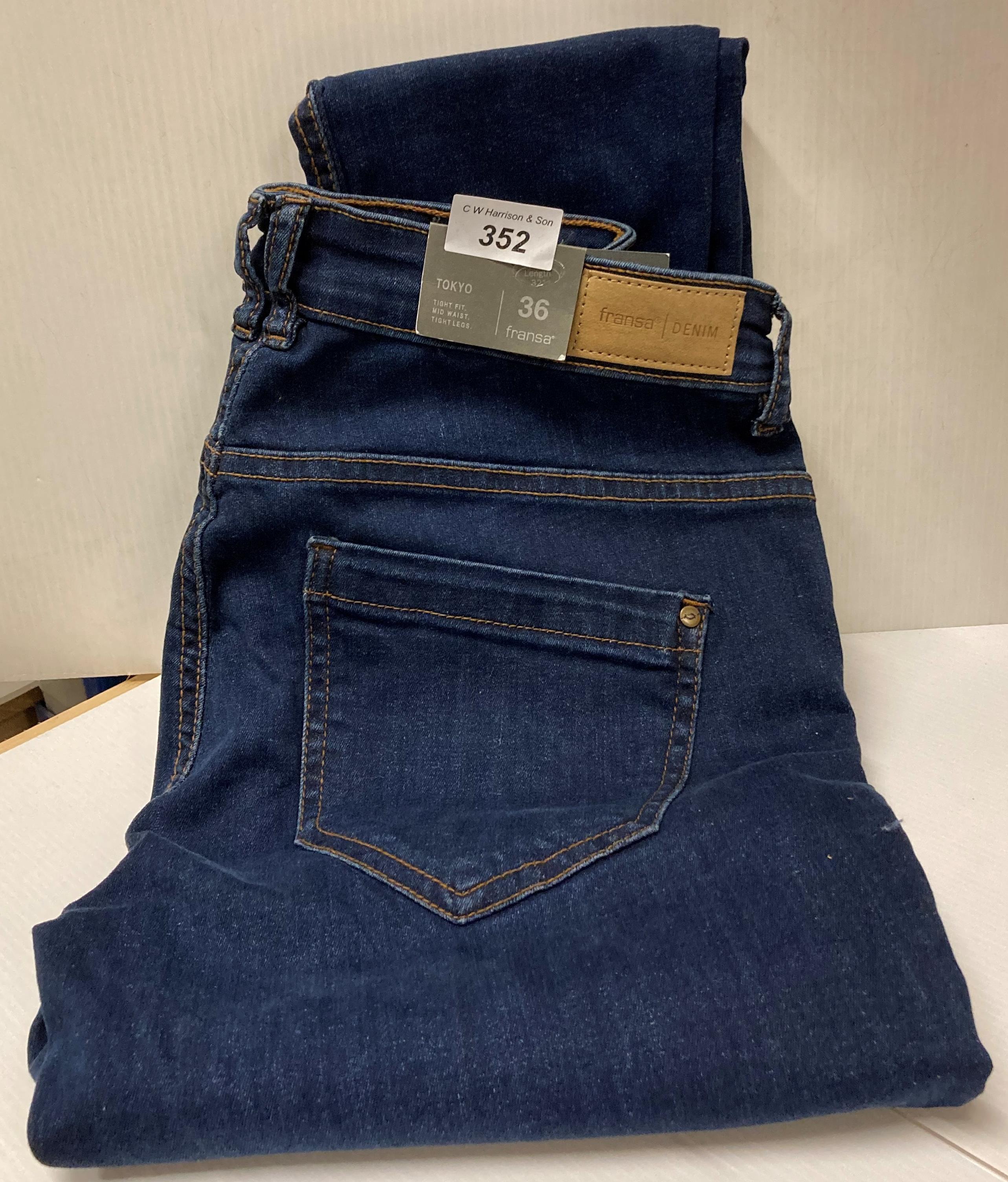 Pair of FRANSA Tokyo dark denim ladies jeans - size 36/32 - RRP: £54.