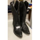 Pair of Larado gentlemen's black leather cowboy boots,