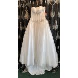 Ivory ball gown, size UK 8.