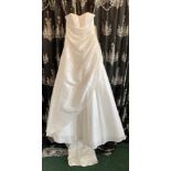 Taffeta ball gown, light ivory, size UK 10.