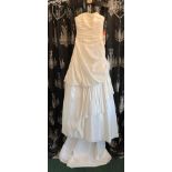Taffeta A-Line gown, ivory, size UK 12.