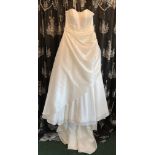 Taffeta ball gown, ivory, size 12.