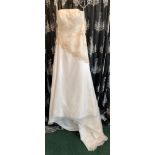 Phil Collins Bridal Collection style PC4927, beige champagne, size UK 14.