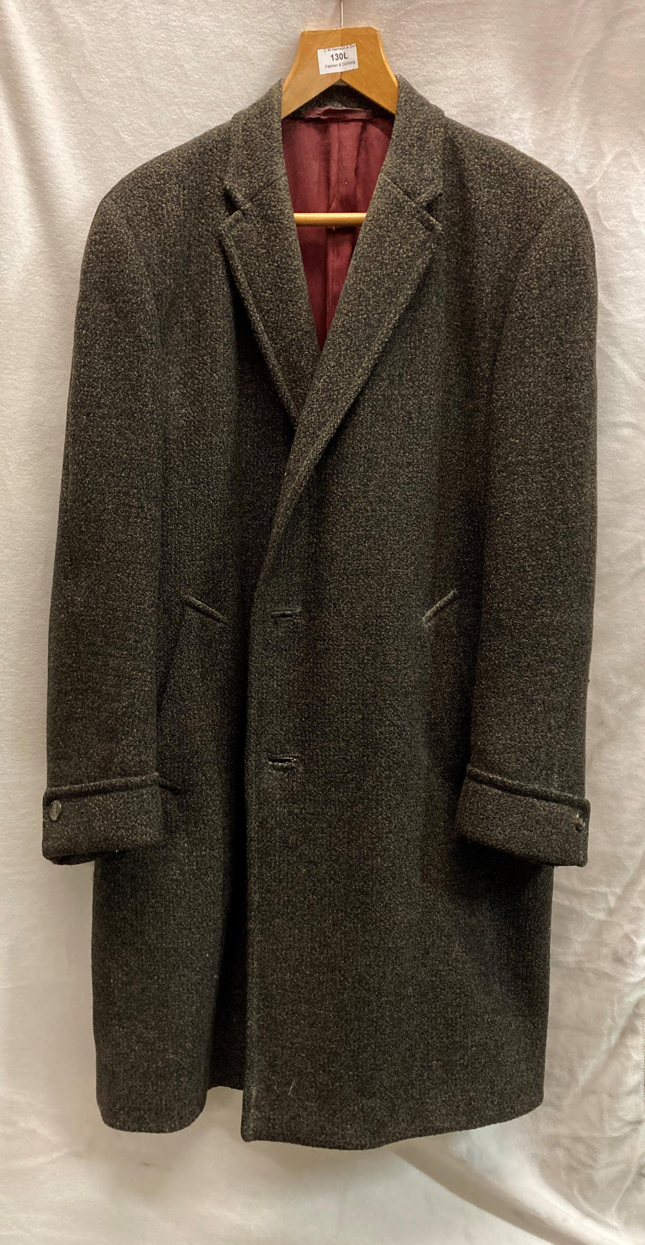 A Boydell Brothers Manchester & Warrington gentleman's brown wool overcoat,