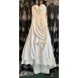 Taffeta A-line gown, ivory, size UK 8.