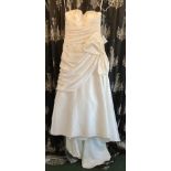 Bow detail gown, ivory, size UK 10.