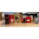 Contents to tray - A selection of designer and high-end brand miniature perfumes (opened) including,