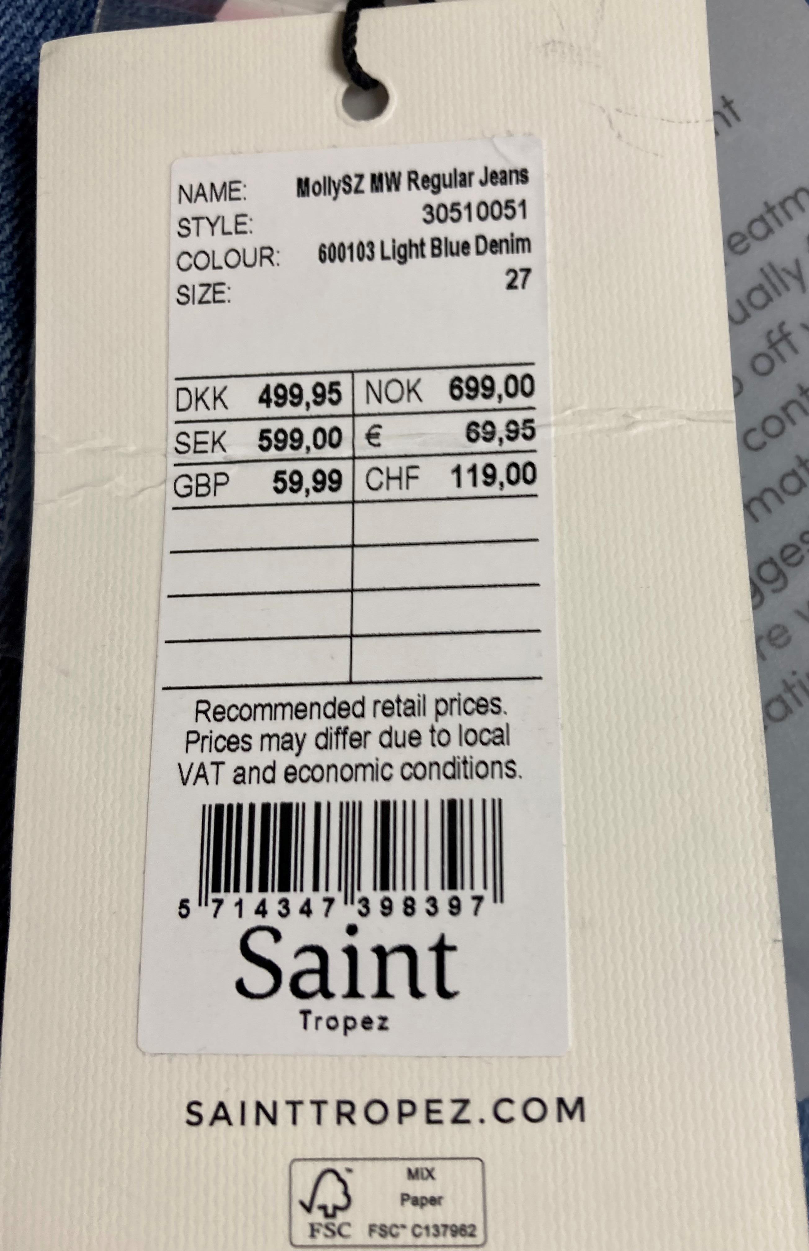 2 x pairs of SAINT TROPEZ light blue ladies jeans in sizes 27 and 32 - RRP: £59. - Image 2 of 2