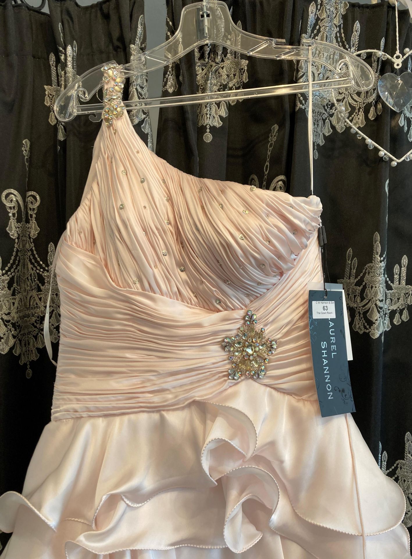 Blush pink ruffle A-line dress, size UK 10. - Image 2 of 3