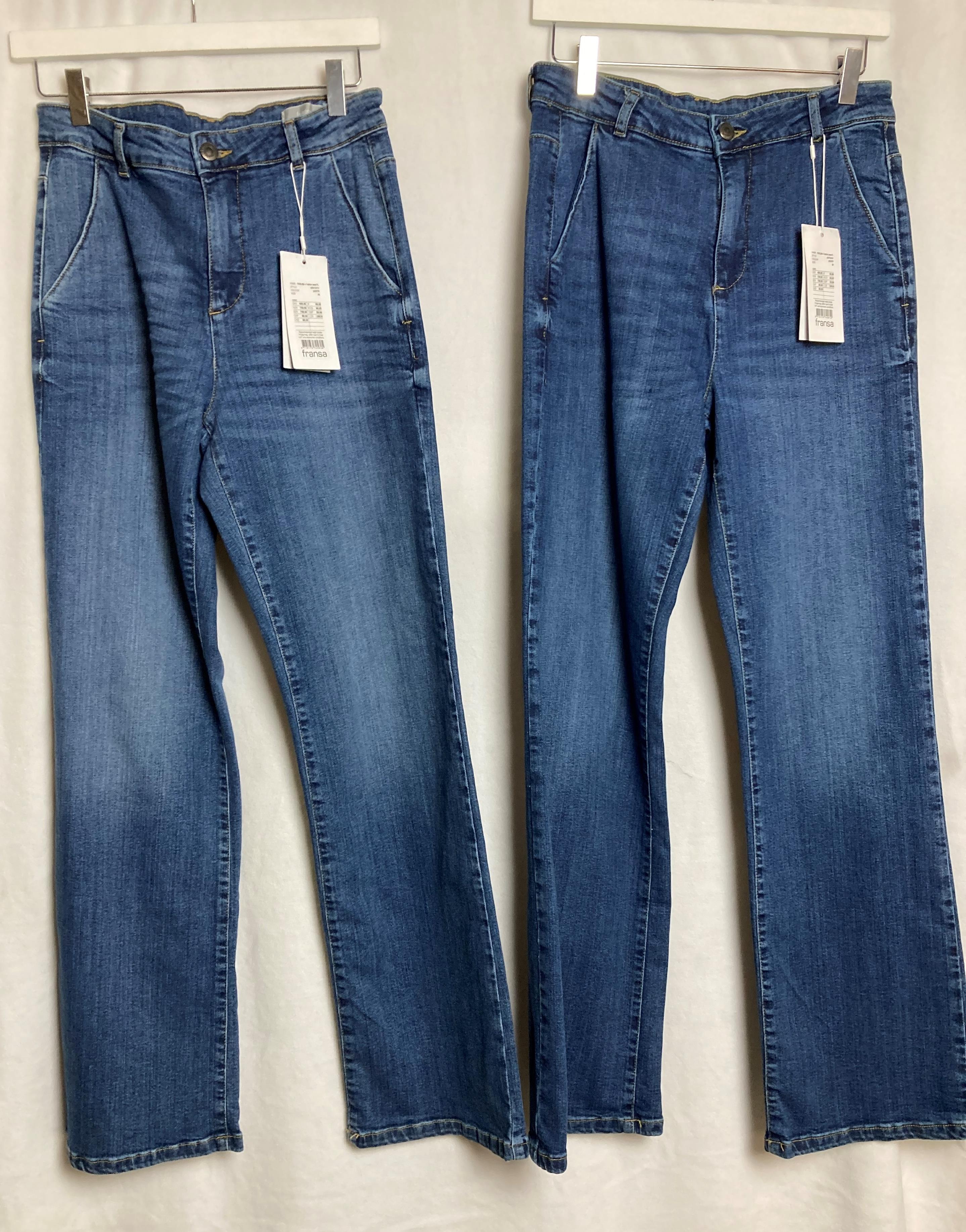 2 x Pairs of FRANSA ladies denim jeans - sizes 36 and 38 - RRP: £59.