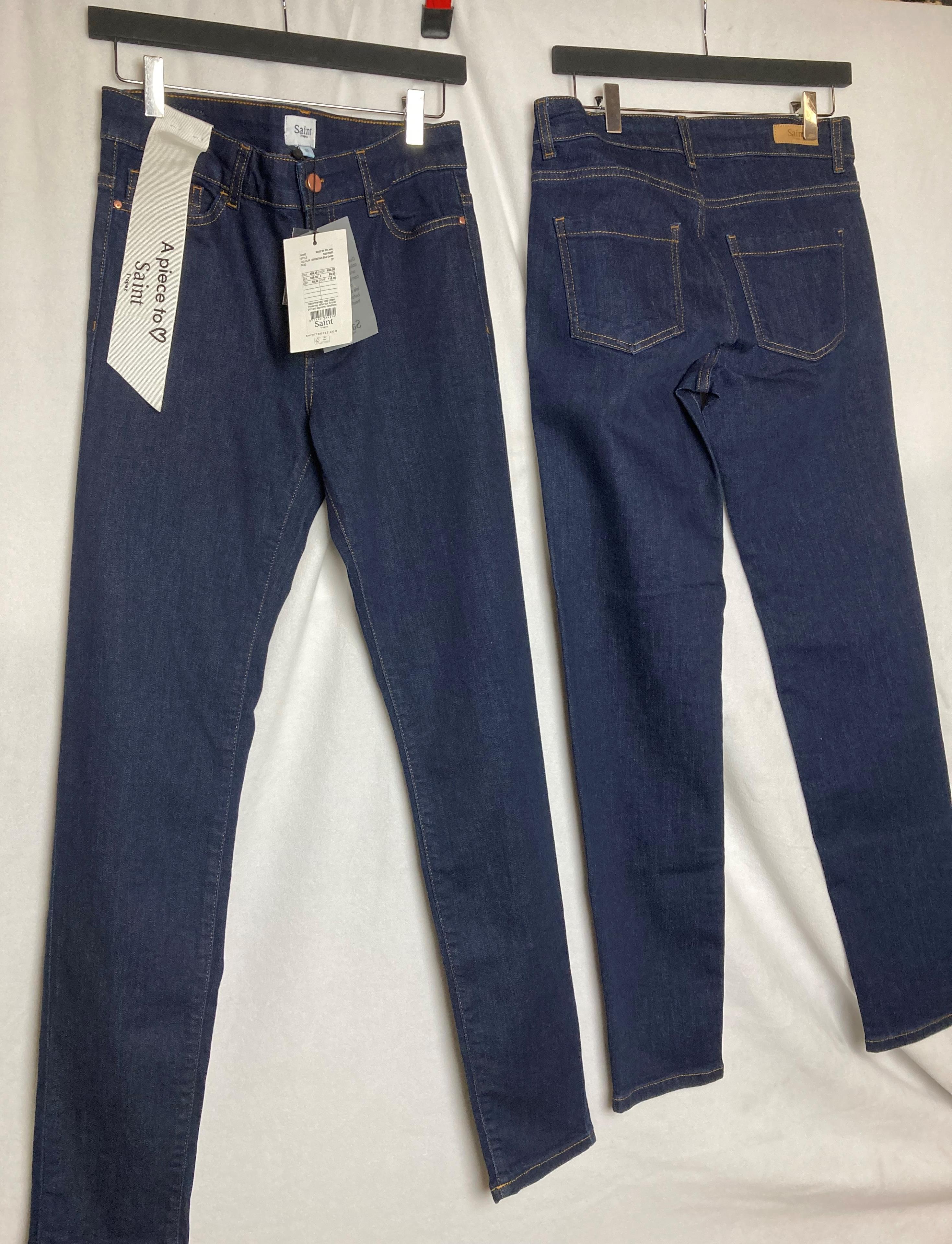 2 x pairs of SAINT TROPEZ dark blue ladies jeans in sizes 27 and 29 - RRP: £59.