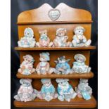 Calico Kittens wooden display rack 33cm high with twelve Calico Kittens 5.