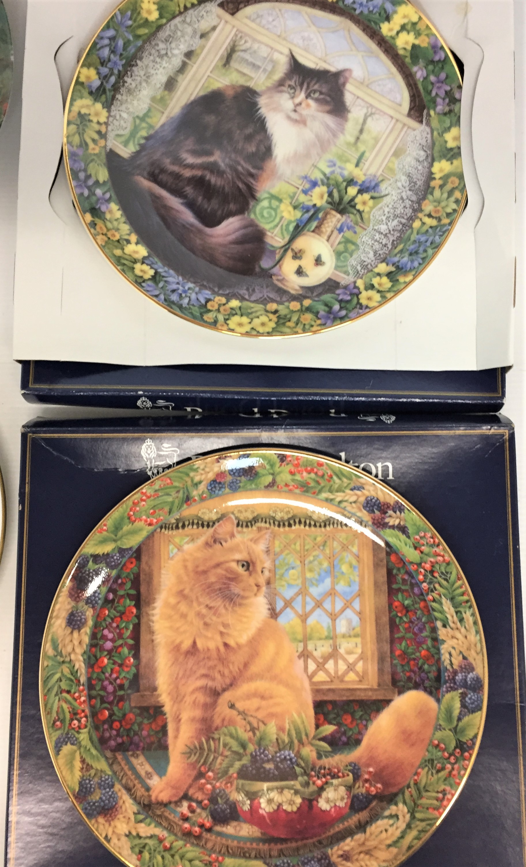 Six plates - three Royal Doulton Cats in the Window 12cm diameter with boxes, - Image 3 of 4