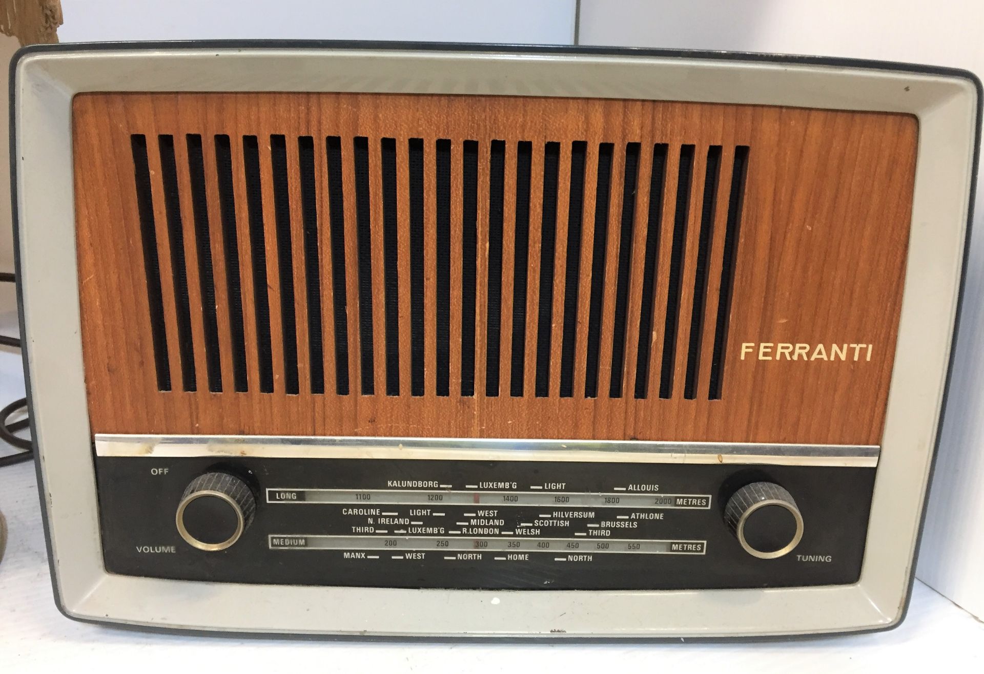 Three items - vintage Ferranti A1149 radio 34 x 23 x 16cm, - Image 2 of 4