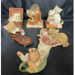 Black box containing six Country Artists cats 6 to 10cm high (saleroom location: X11)