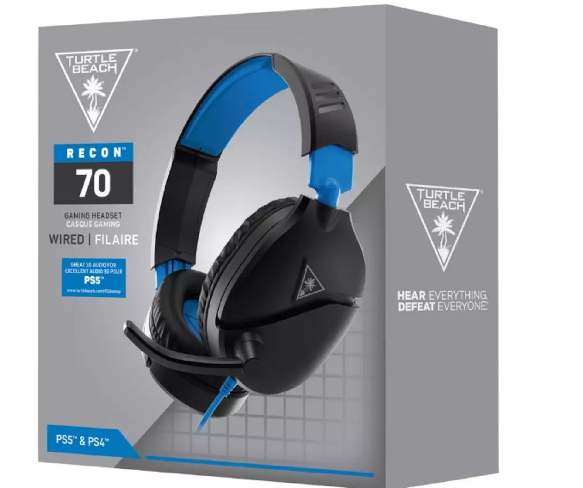 3x Turtle Beach Recon 70 Wired Gaming Headset PS5 & PS4. RRP £30 Each.