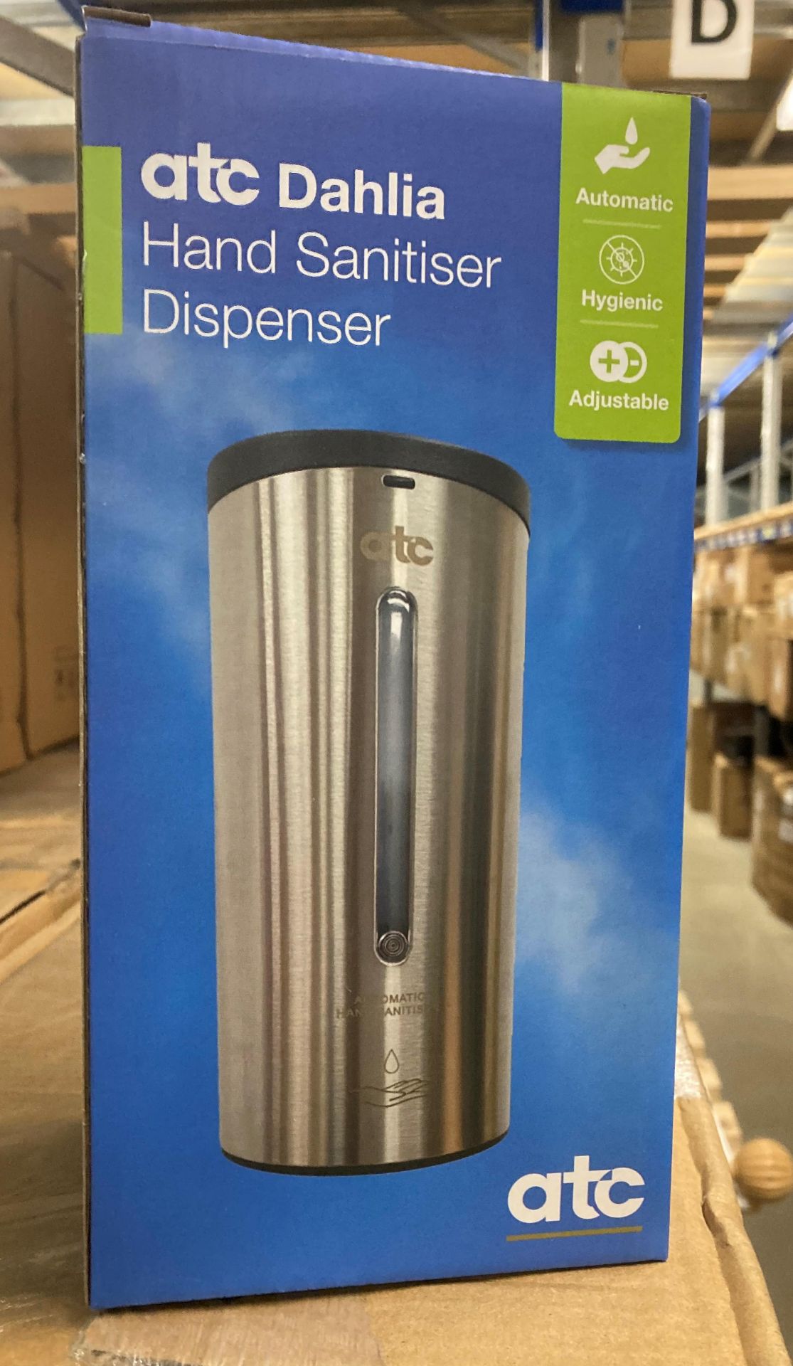 12 x ATC Dahlia Battery Powered Brushed Stainless Steel Soap/Sanitiser Dispensers (Boxed New Stock